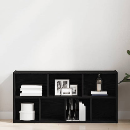 vidaXL Bookcase Black Oak 50x25x104 cm Engineered Wood