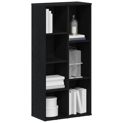 vidaXL Bookcase Black Oak 50x25x104 cm Engineered Wood