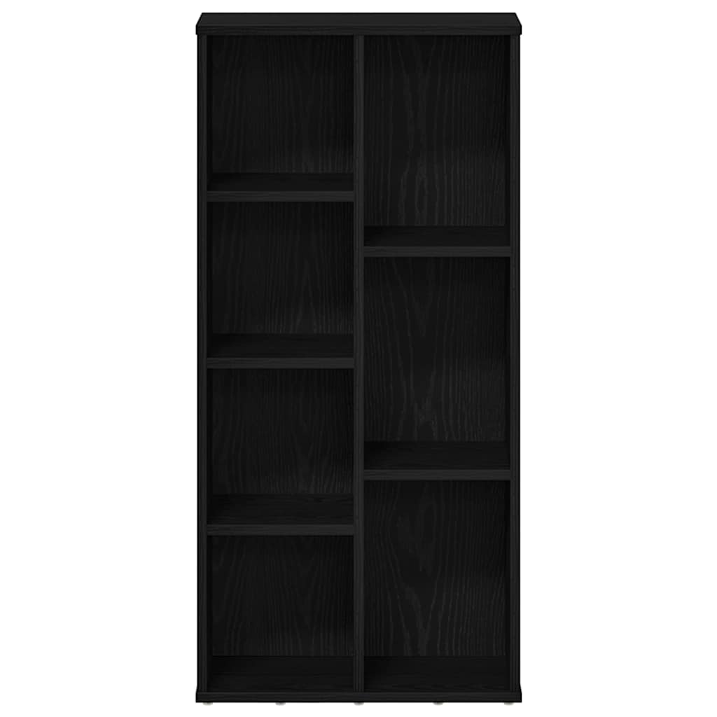 vidaXL Bookcase Black Oak 50x25x104 cm Engineered Wood