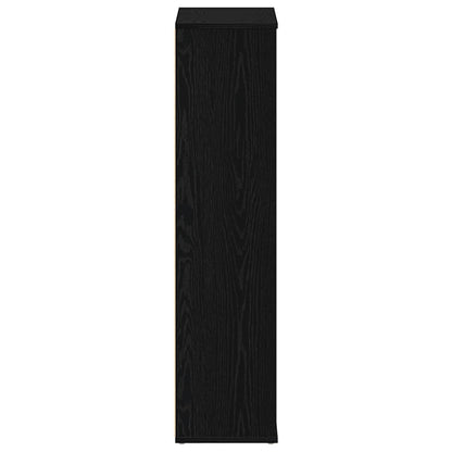 vidaXL Bookcase Black Oak 50x25x104 cm Engineered Wood