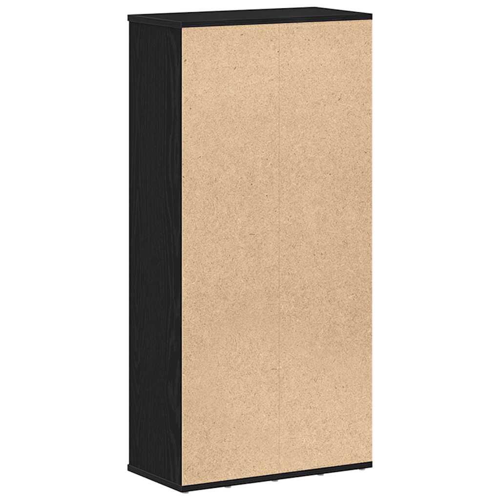 vidaXL Bookcase Black Oak 50x25x104 cm Engineered Wood