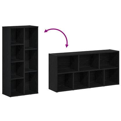 vidaXL Bookcase Black Oak 50x25x104 cm Engineered Wood