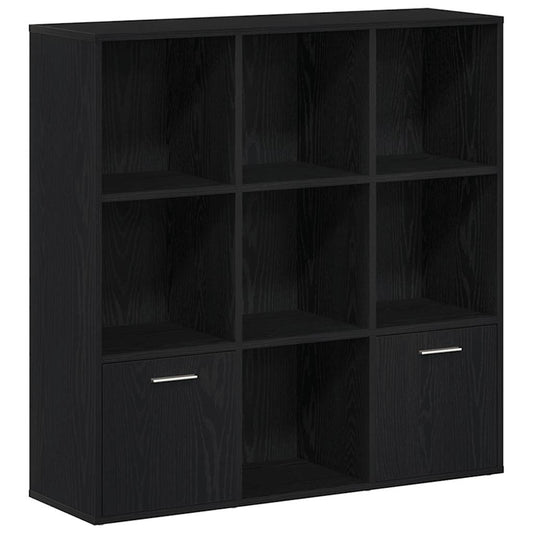 vidaXL Book Cabinet Black Oak 98x29x97.5 cm Engineered Wood