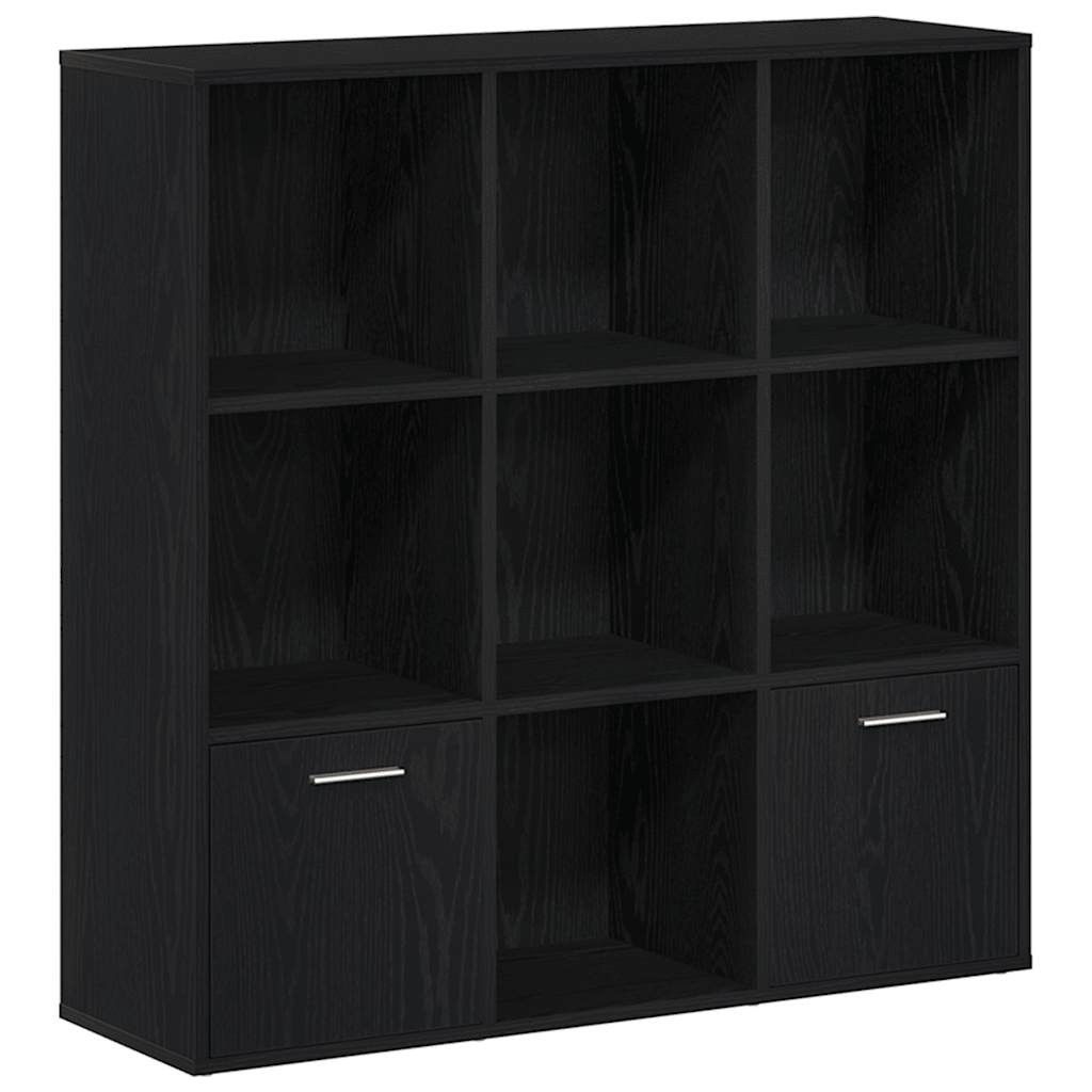 vidaXL Book Cabinet Black Oak 98x29x97.5 cm Engineered Wood