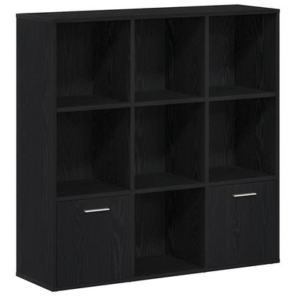 vidaXL Book Cabinet Black Oak 98x29x97.5 cm Engineered Wood