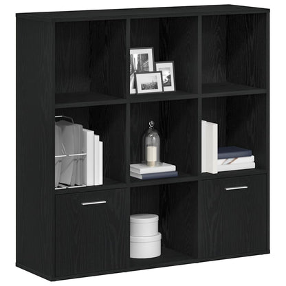 vidaXL Book Cabinet Black Oak 98x29x97.5 cm Engineered Wood