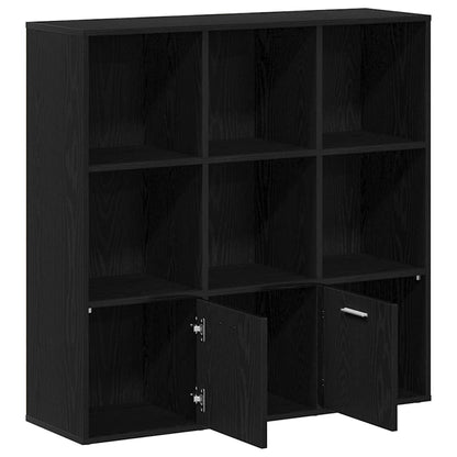 vidaXL Book Cabinet Black Oak 98x29x97.5 cm Engineered Wood