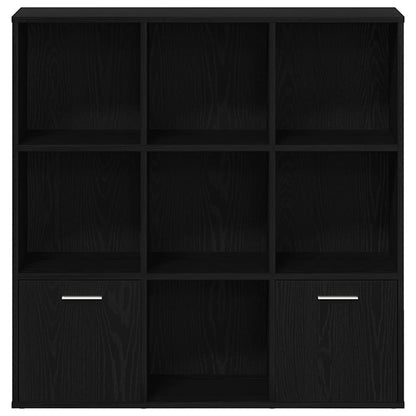 vidaXL Book Cabinet Black Oak 98x29x97.5 cm Engineered Wood