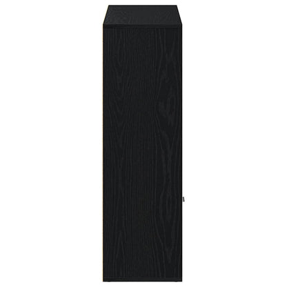 vidaXL Book Cabinet Black Oak 98x29x97.5 cm Engineered Wood
