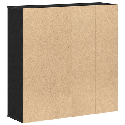 vidaXL Book Cabinet Black Oak 98x29x97.5 cm Engineered Wood