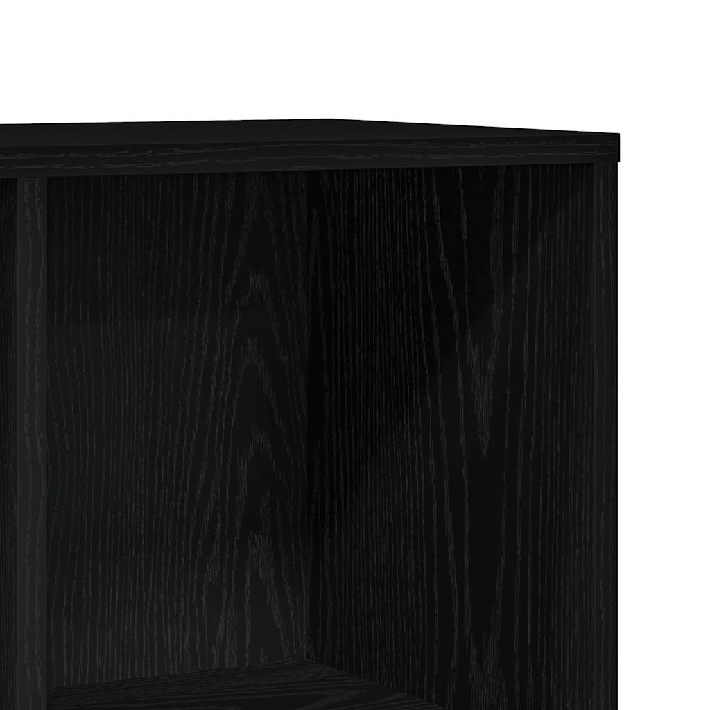 vidaXL Book Cabinet Black Oak 98x29x97,5 cm Engineered Wood