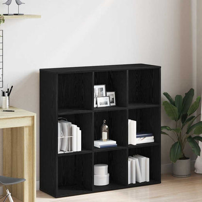vidaXL Book Cabinet Black Oak 98x29x97,5 cm Engineered Wood