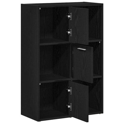 vidaXL Book Cabinet/Room Divider Black Oak 60.5x30x90cm Engineered Wood