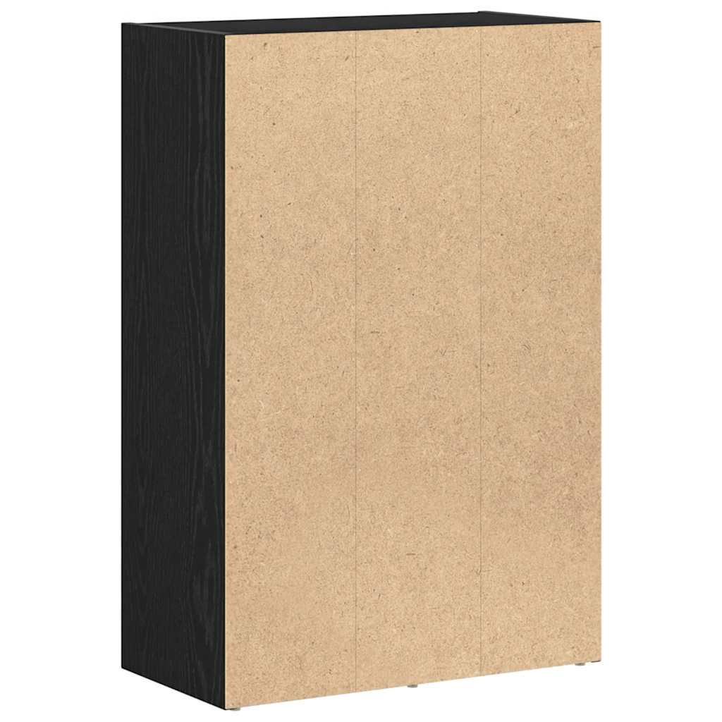 vidaXL Book Cabinet/Room Divider Black Oak 60.5x30x90cm Engineered Wood