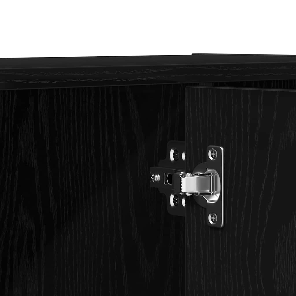 vidaXL Book Cabinet/Room Divider Black Oak 60.5x30x90cm Engineered Wood