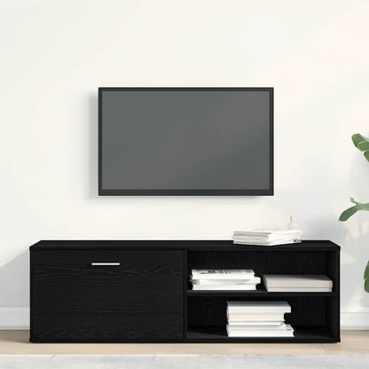 vidaXL TV Cabinet Black Oak 120x34x37 cm Engineered Wood