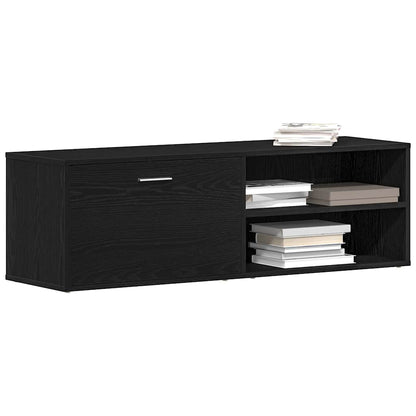 vidaXL TV Cabinet Black Oak 120x34x37 cm Engineered Wood