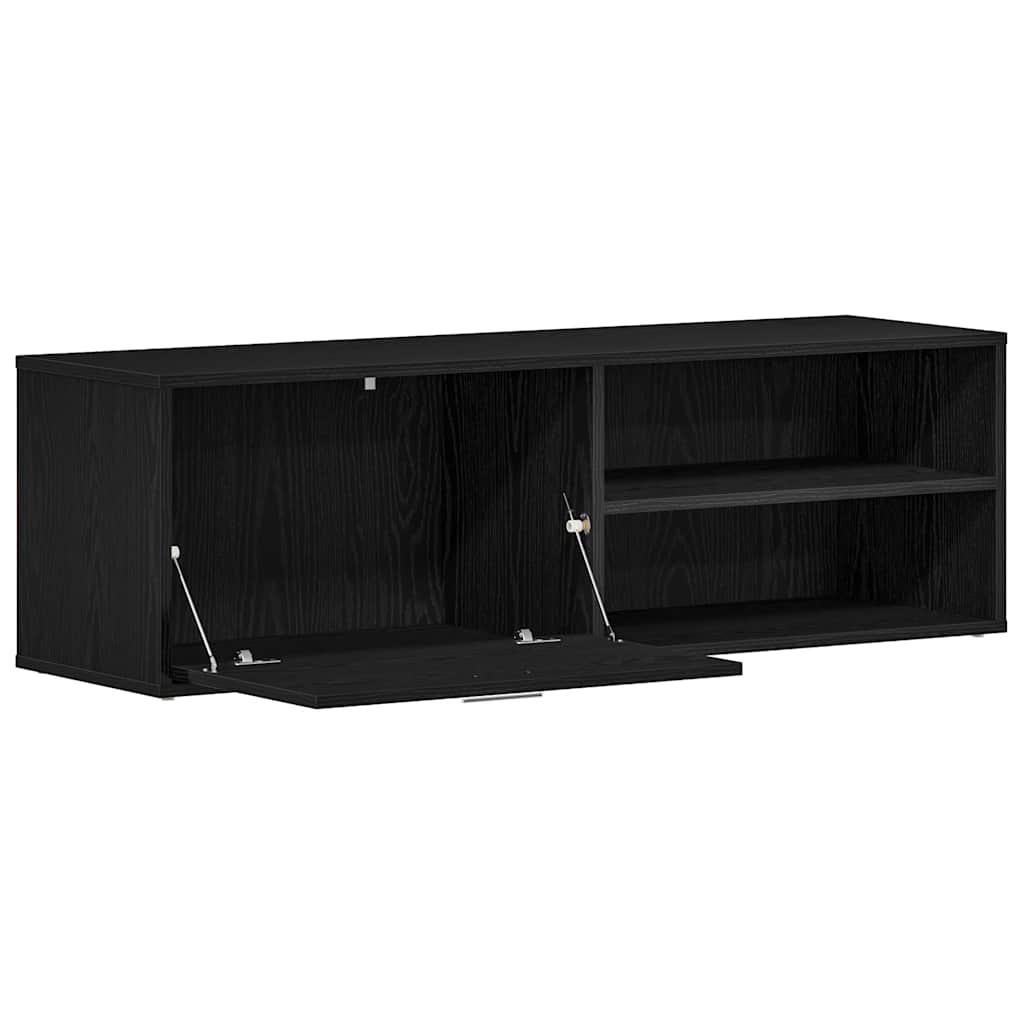 vidaXL TV Cabinet Black Oak 120x34x37 cm Engineered Wood