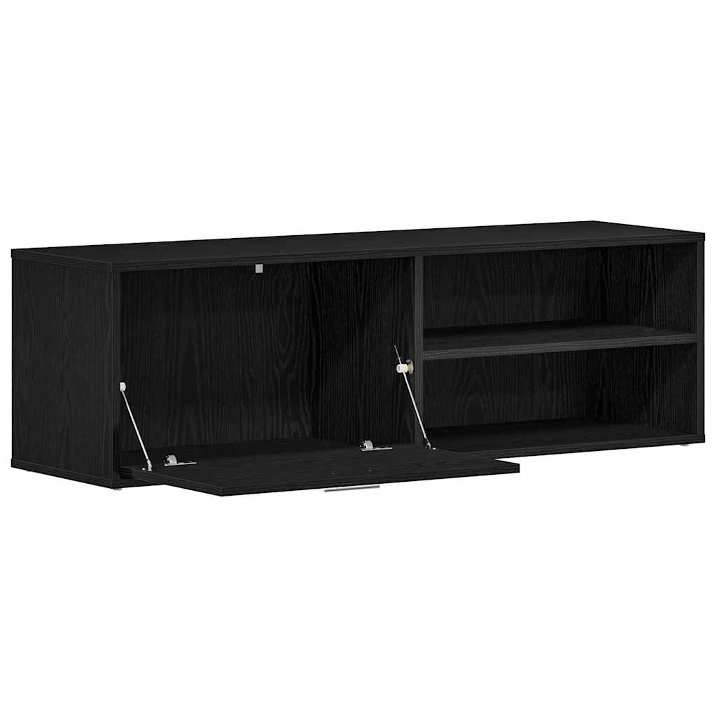 vidaXL TV Cabinet Black Oak 120x34x37 cm Engineered Wood