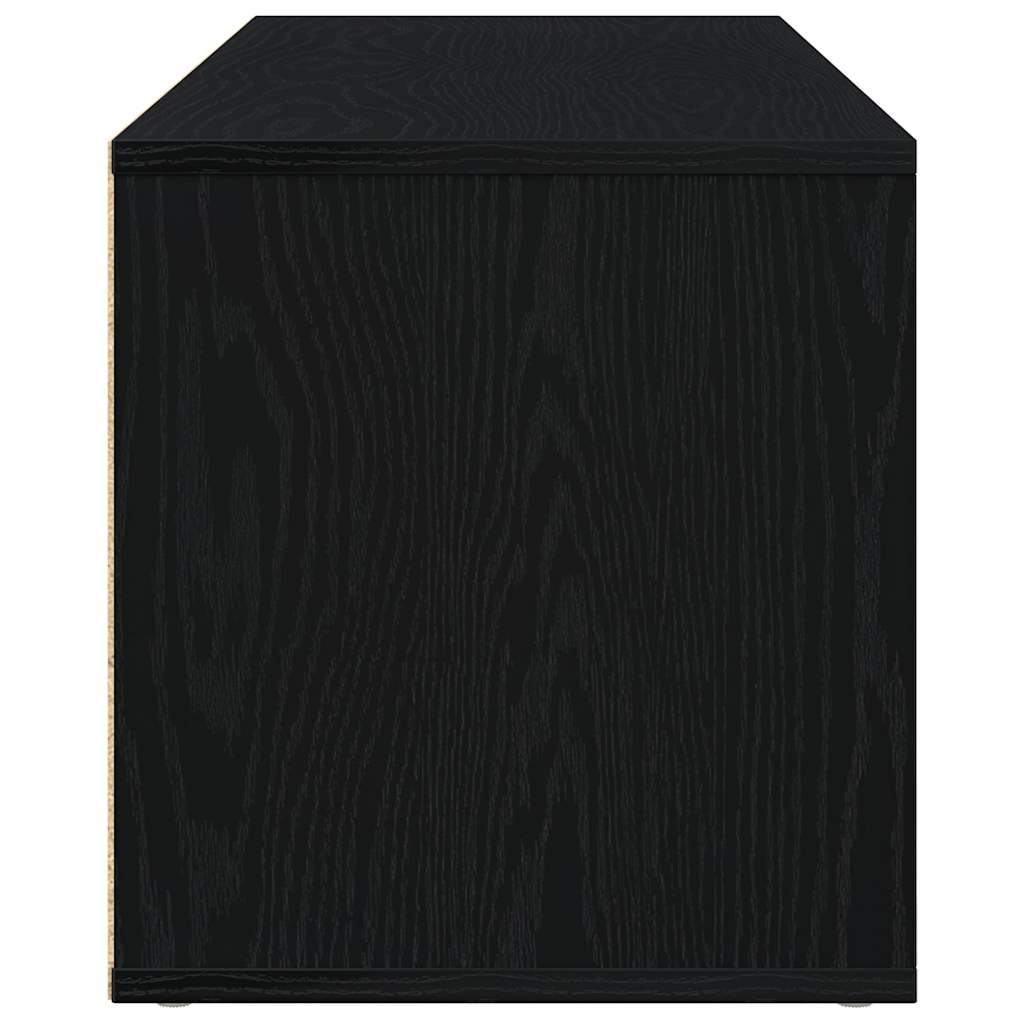 vidaXL TV Cabinet Black Oak 120x34x37 cm Engineered Wood