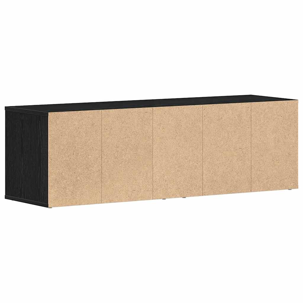 vidaXL TV Cabinet Black Oak 120x34x37 cm Engineered Wood