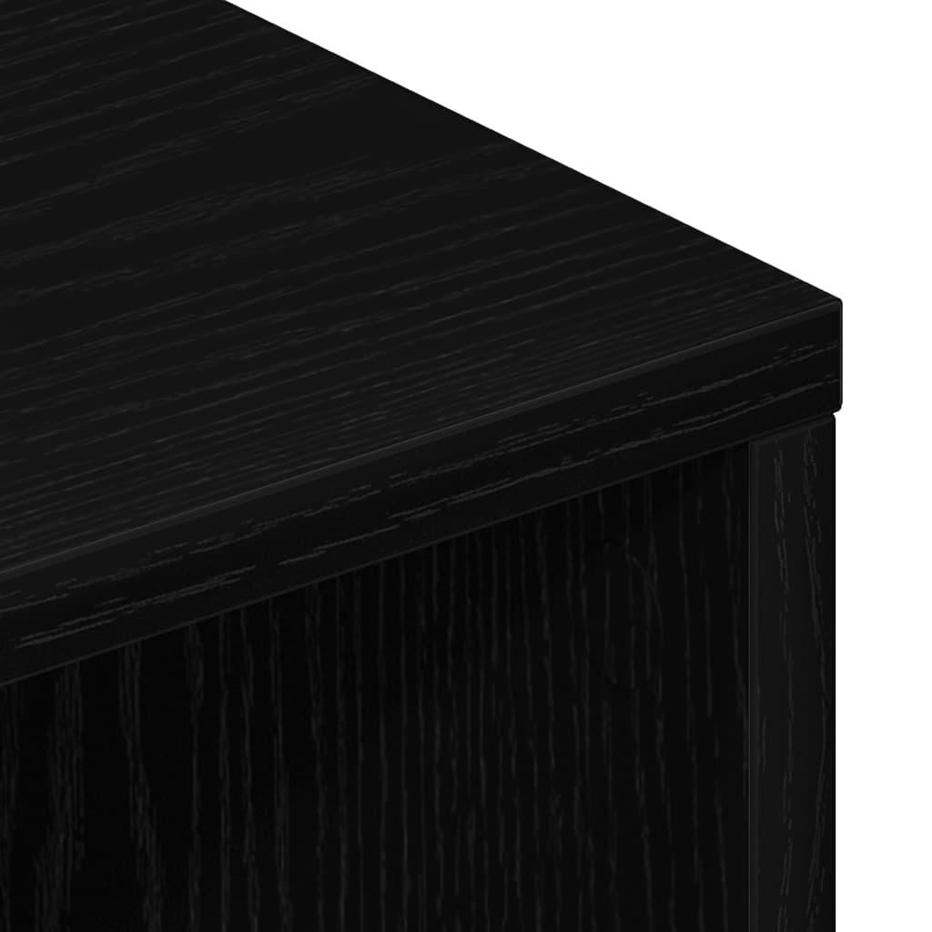 vidaXL TV Cabinet Black Oak 120x34x37 cm Engineered Wood