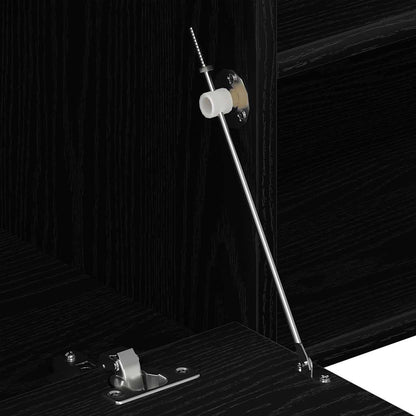 vidaXL TV Cabinet Black Oak 120x34x37 cm Engineered Wood