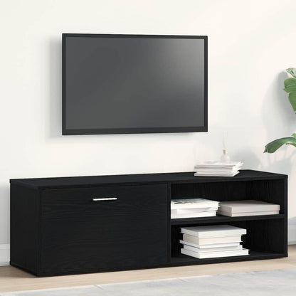 vidaXL TV Cabinet Black Oak 120x34x37 cm Engineered Wood