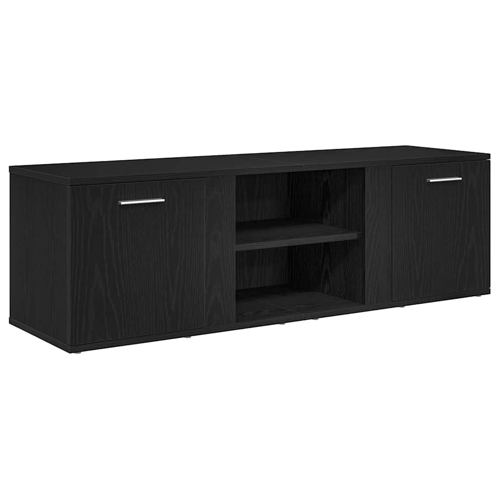 vidaXL TV Cabinet Black Oak 120x34x37 cm Engineered Wood