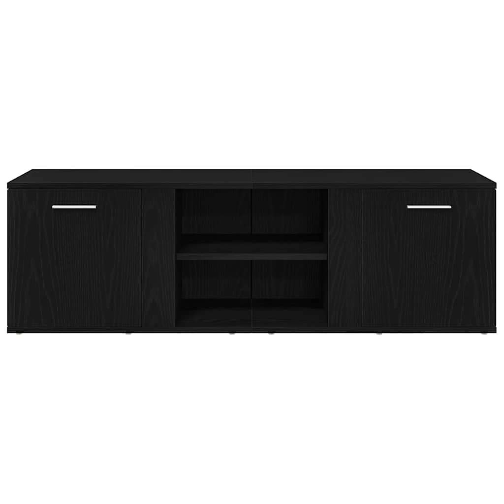 vidaXL TV Cabinet Black Oak 120x34x37 cm Engineered Wood
