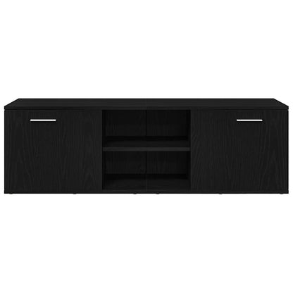 vidaXL TV Cabinet Black Oak 120x34x37 cm Engineered Wood