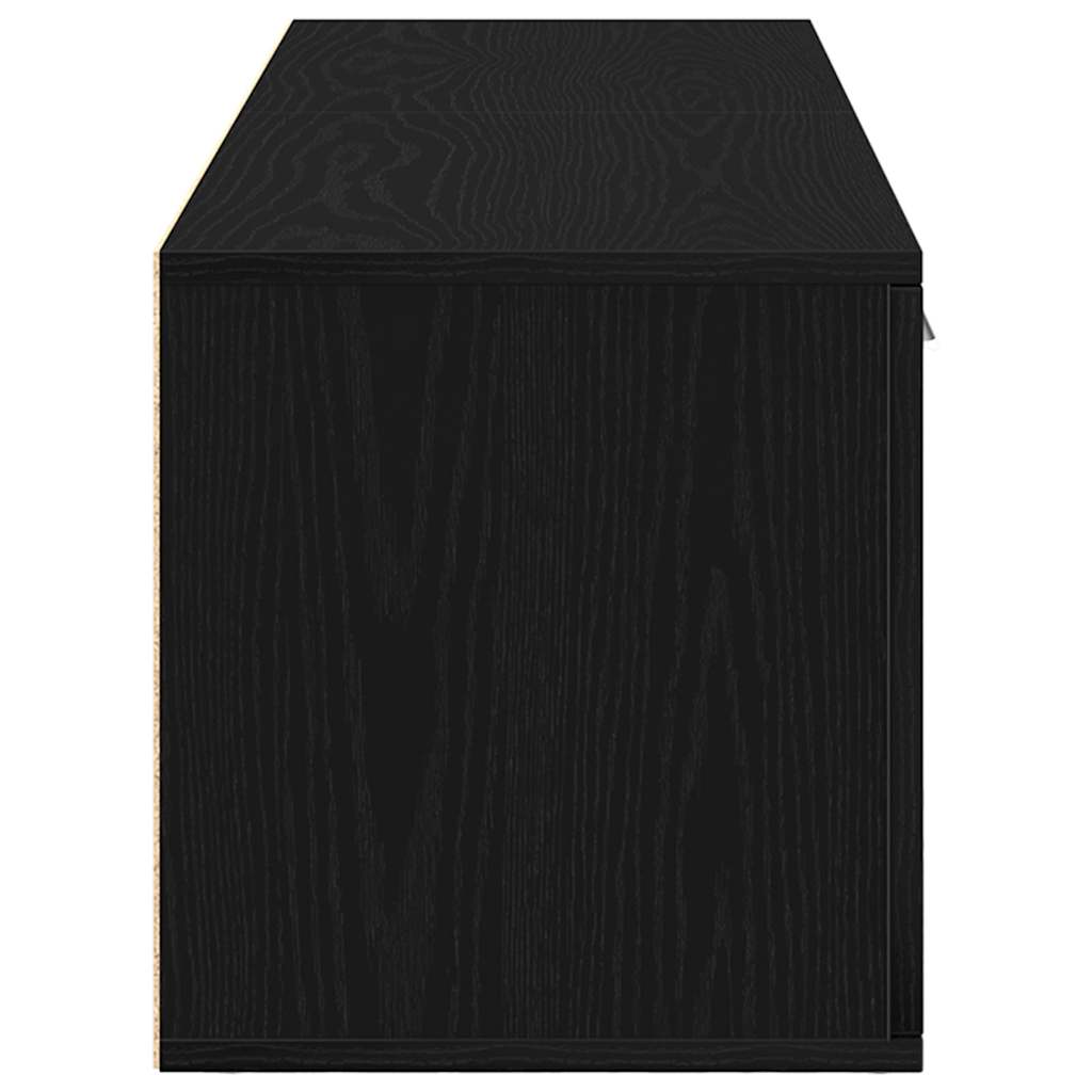 vidaXL TV Cabinet Black Oak 120x34x37 cm Engineered Wood