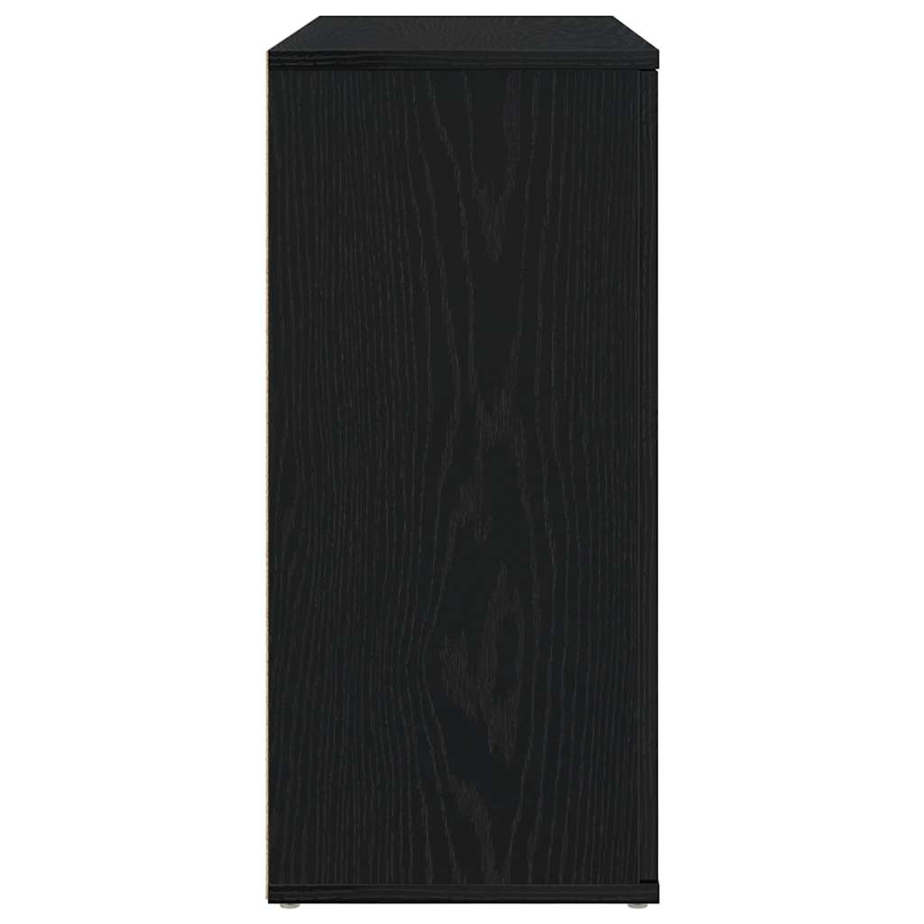 vidaXL Sideboard Black Oak 91x29.5x65 cm Engineered Wood