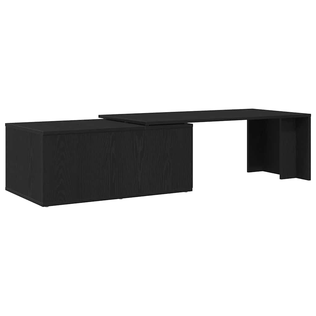 vidaXL Coffee Table Black Oak 150 x 50 x 35 cm Engineered Wood