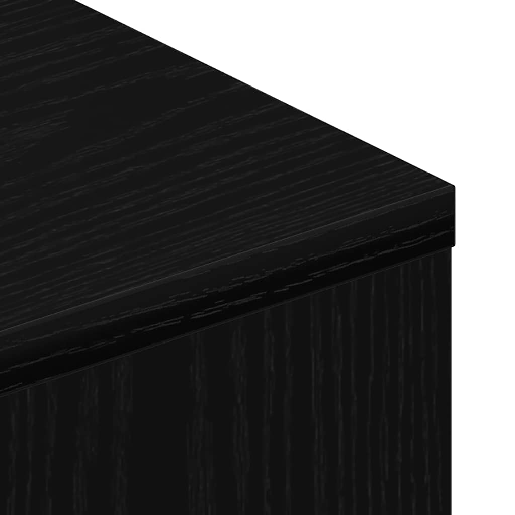 vidaXL TV Cabinet with Wheels Black Oak 102x34.5x43 cm Engineered Wood