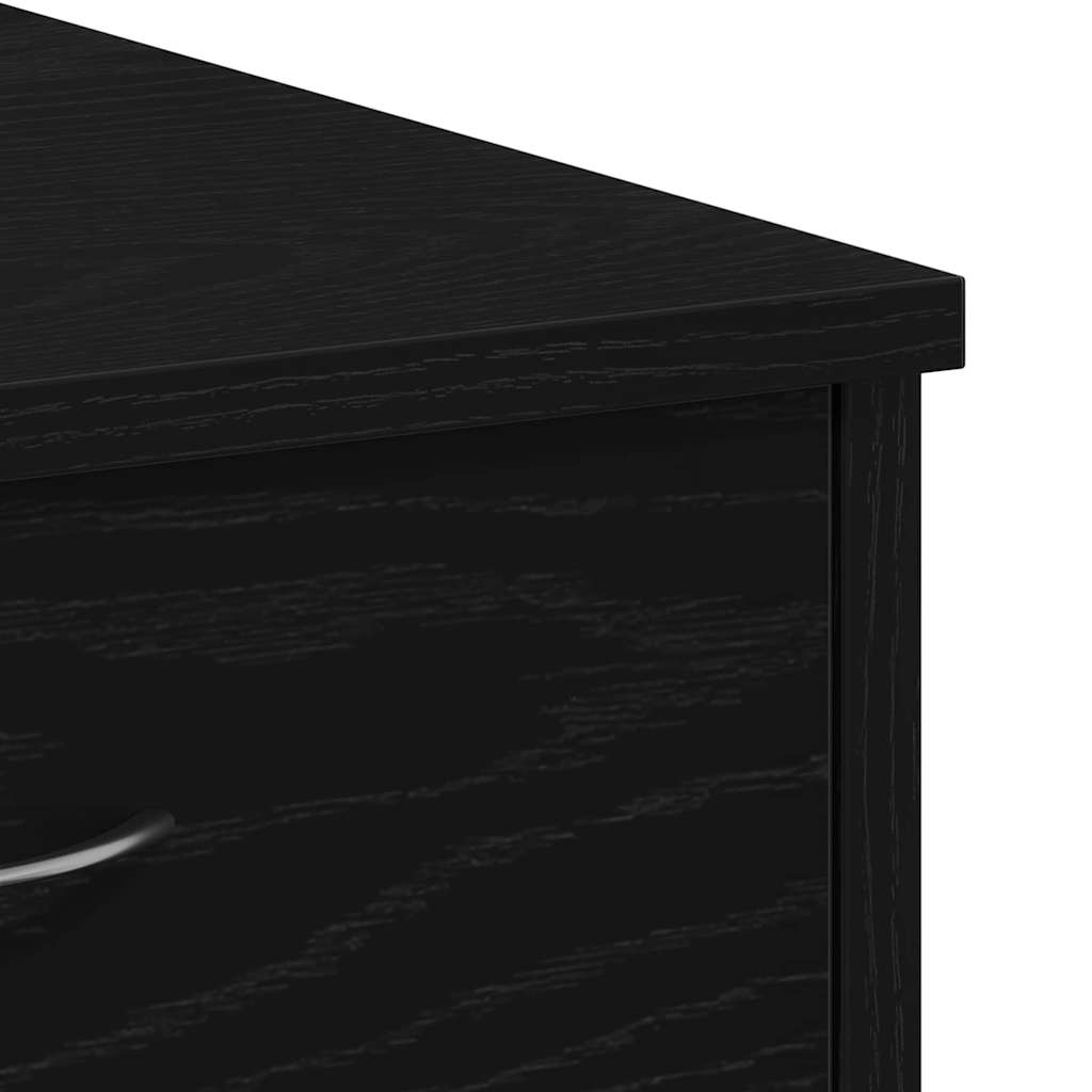 vidaXL Desk with Drawer Black Oak 80 x 40 x 75 cm Engineered Wood