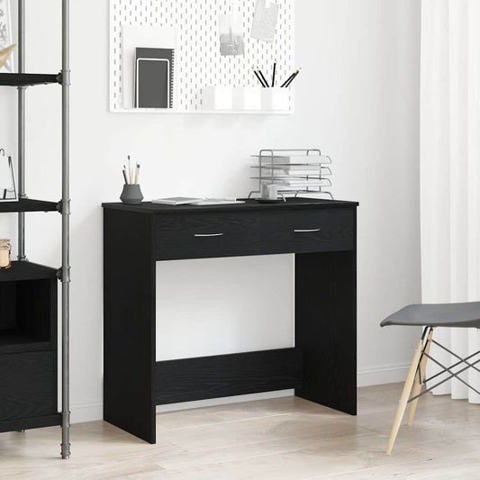 vidaXL Desk Black Oak Engineered Wood 80 x 40 x 75 cm