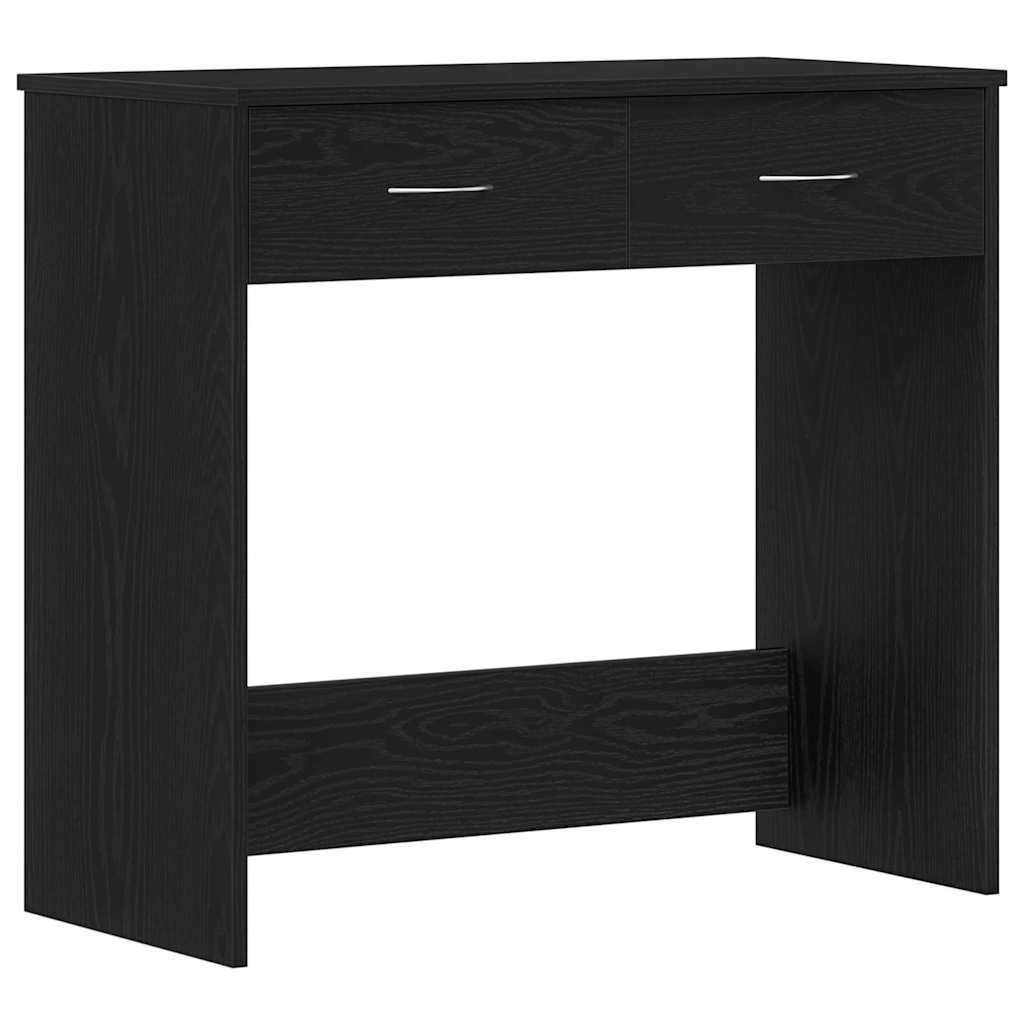 vidaXL Desk with Drawer Black Oak 80 x 40 x 75 cm Engineered Wood