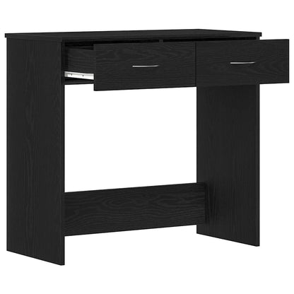 vidaXL Desk with Drawer Black Oak 80 x 40 x 75 cm Engineered Wood