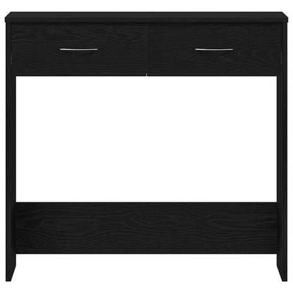 vidaXL Desk with Drawer Black Oak 80 x 40 x 75 cm Engineered Wood