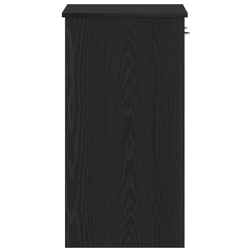 vidaXL Desk with Drawer Black Oak 80 x 40 x 75 cm Engineered Wood