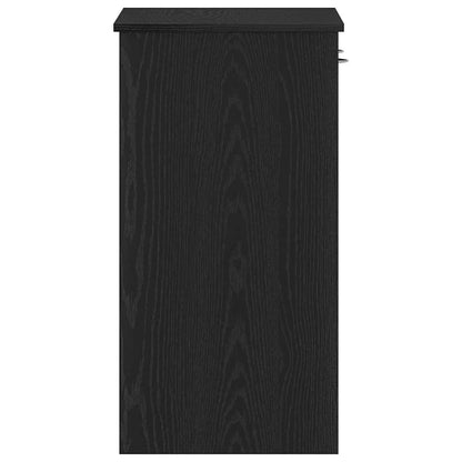 vidaXL Desk with Drawer Black Oak 80 x 40 x 75 cm Engineered Wood