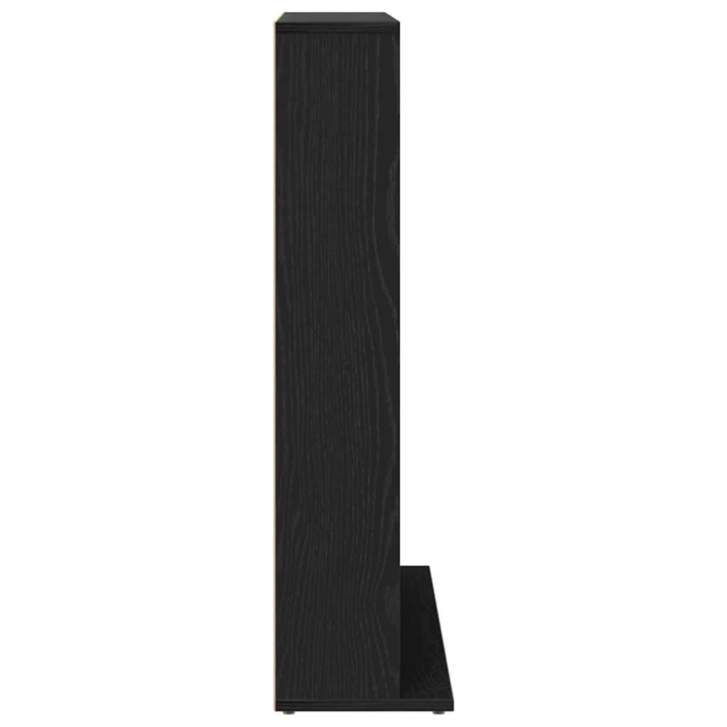 vidaXL CD Cabinet Black Oak 100x23x89,5 cm Engineered Wood