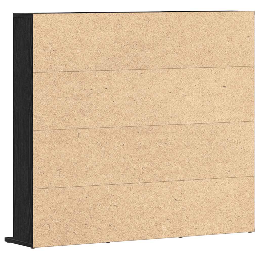 vidaXL CD Cabinet Black Oak 100x23x89,5 cm Engineered Wood