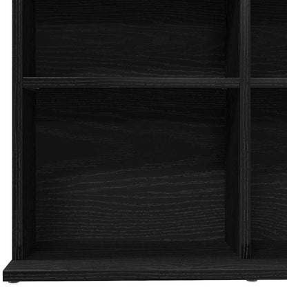 vidaXL CD Cabinet Black Oak 100x23x89,5 cm Engineered Wood