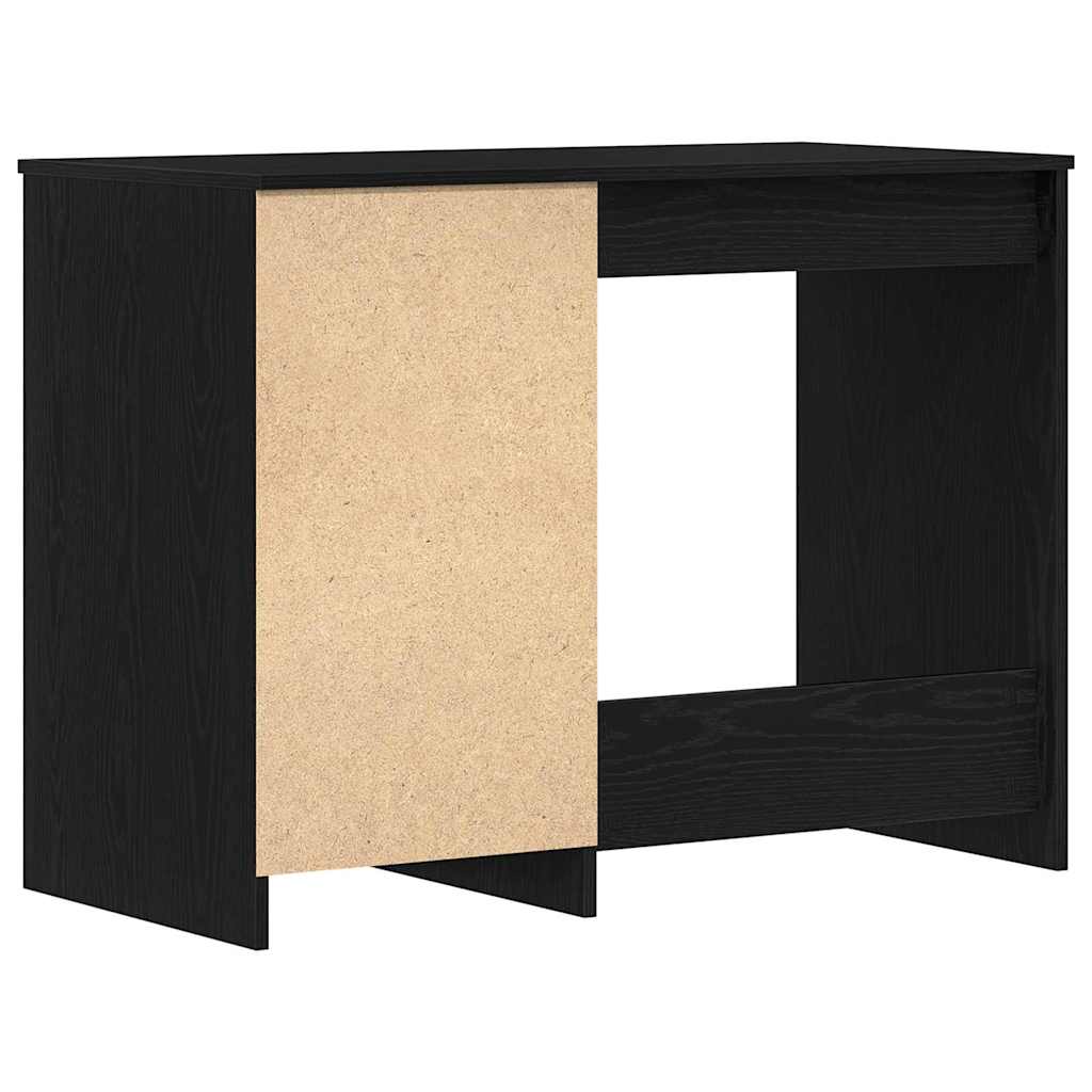 vidaXL Desk with Storage Black Oak 100 x 50 x 76 cm Engineered Wood