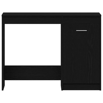 vidaXL Desk with Storage Black Oak 100 x 50 x 76 cm Engineered Wood
