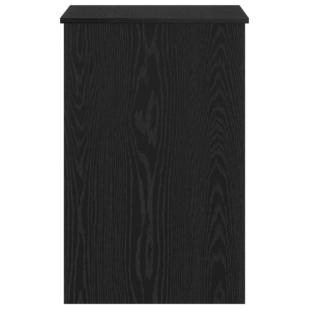 vidaXL Desk with Storage Black Oak 100 x 50 x 76 cm Engineered Wood