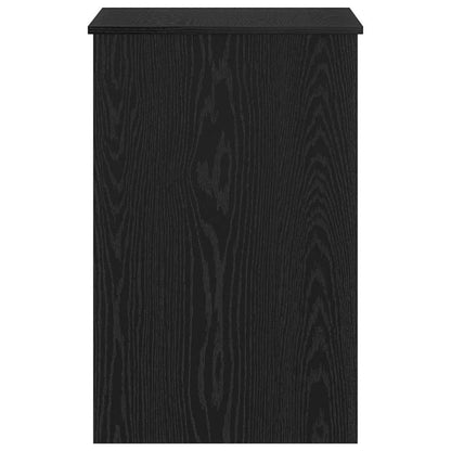 vidaXL Desk with Storage Black Oak 100 x 50 x 76 cm Engineered Wood
