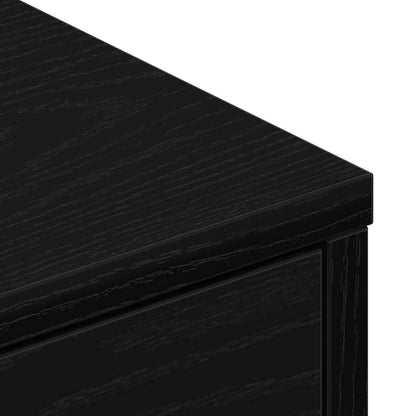 vidaXL TV Cabinet 80 x 34 x 36 cm Black Oak Engineered Wood